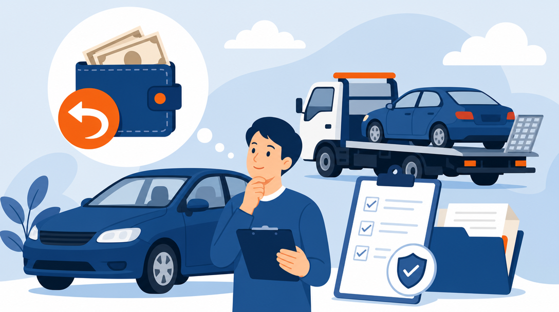 自賠責保険は廃車で戻ってくる？解約返戻金の条件と手続き方法