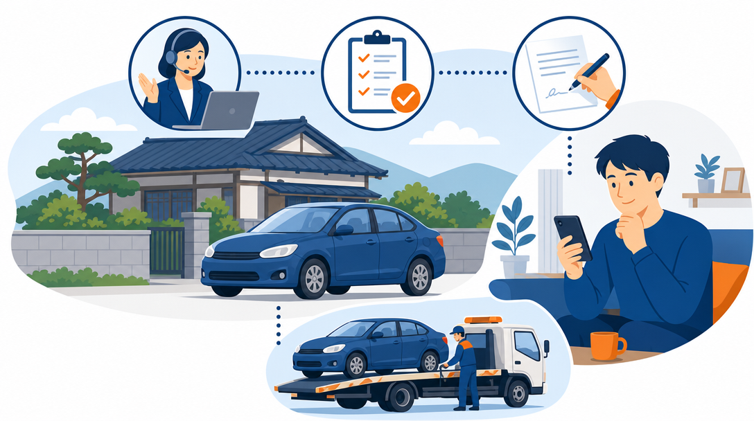 遠方にある実家の車を処分する方法｜帰省せずに完結する手順