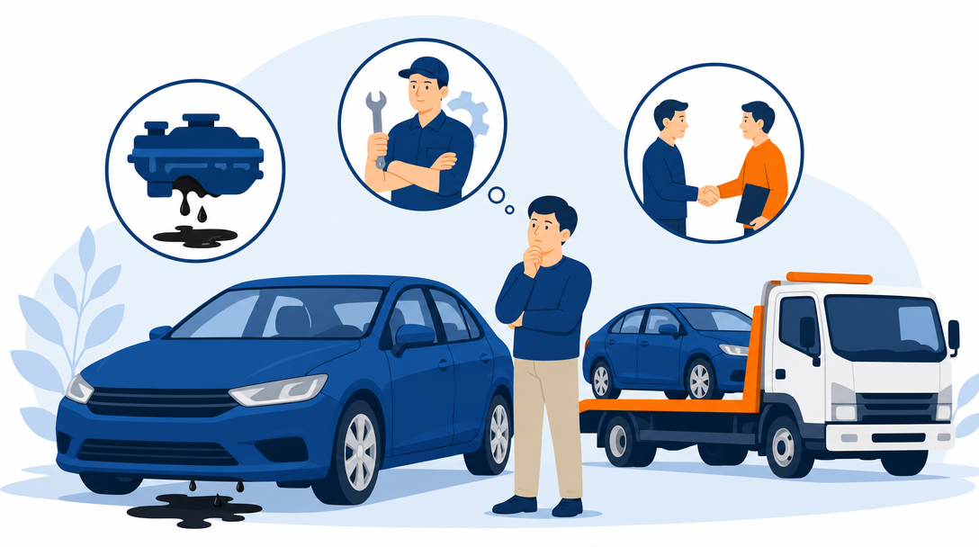 オイル漏れの車は売れる？修理せず売ってよいケースと注意点