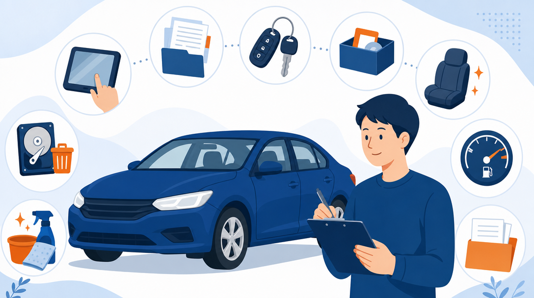 車を売る前にやること8つ｜データ消去から書類準備まで