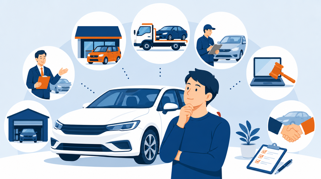 車を売るならどこがいい？7つの売り先を状態別に徹底比較